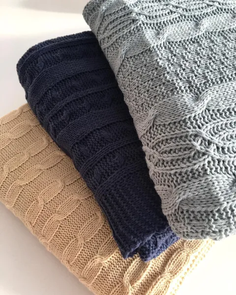 Triko Örgü Throw Battaniye