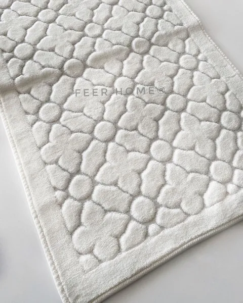 Çiçek Desenli 2'li Banyo Paspas Seti